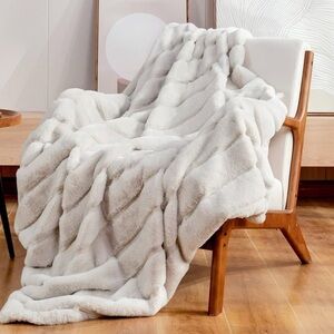 Beige Throw Blanket